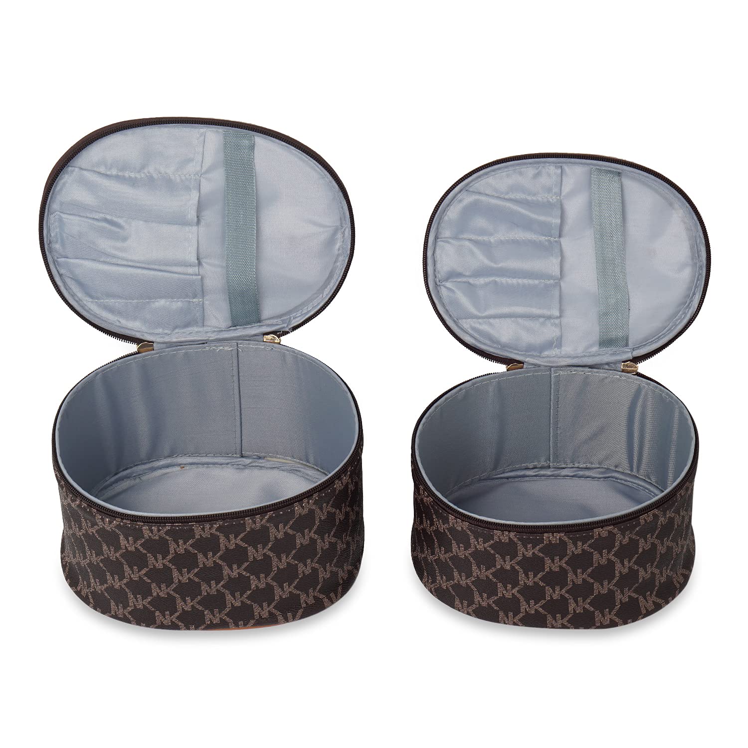 Ayaha 2-Piece Makeup Organizer Set - Cosmetic & Jewelry Box for Girls, Travel & Home Use