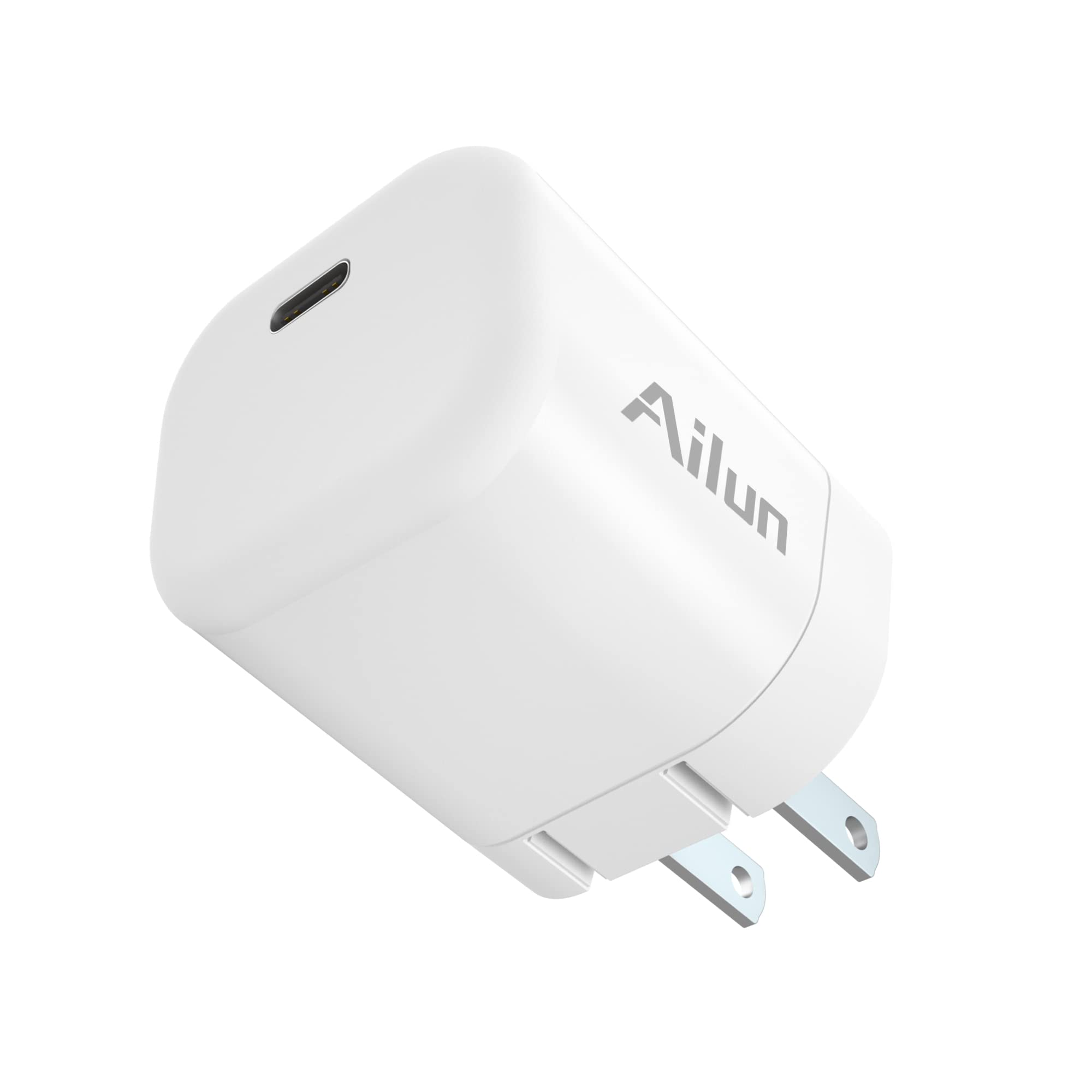 Ailun 20W USB C Fast Charger, PD Wall Charger with Foldable Plug for iPhone 14/13/12/11 Series, Samsung Galaxy, Google Pixel 4/3, iPad Pro - Compact & Portable for Home, Office, Travel (Cable Not Included)