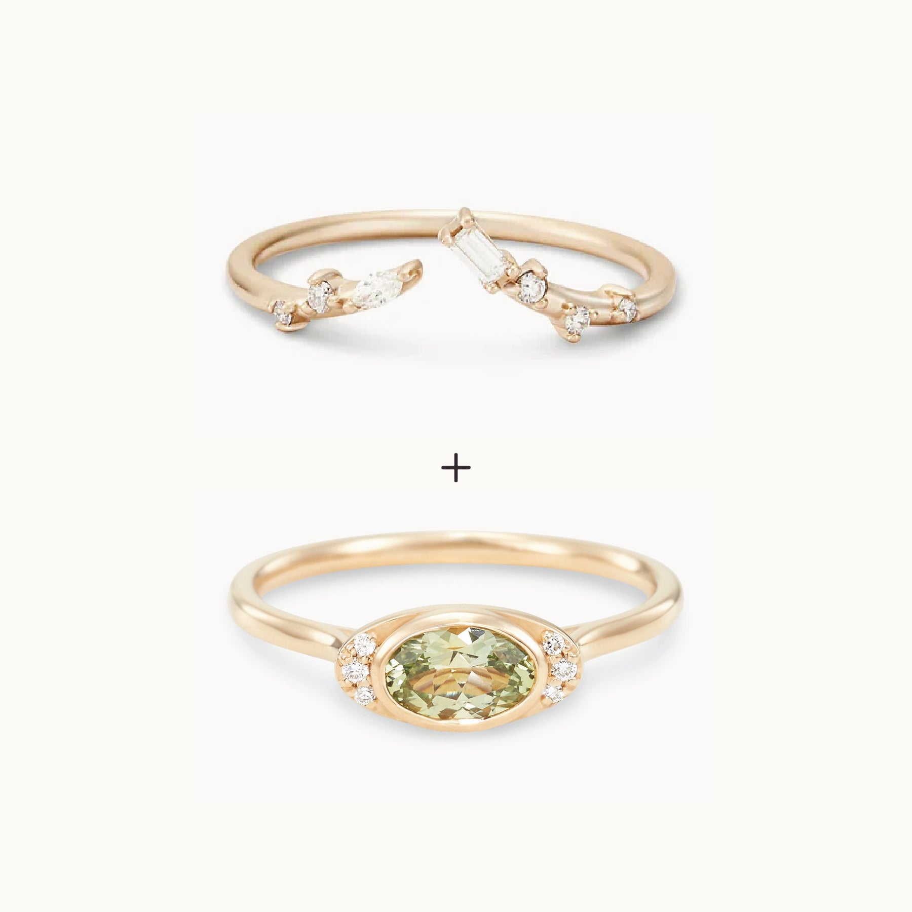 14K Yellow Gold Oval Sapphire Ring - Heart's Eternal Flame Unique Jewelry for Women | Perfect for Anniversaries, Engagements & Special Occasions