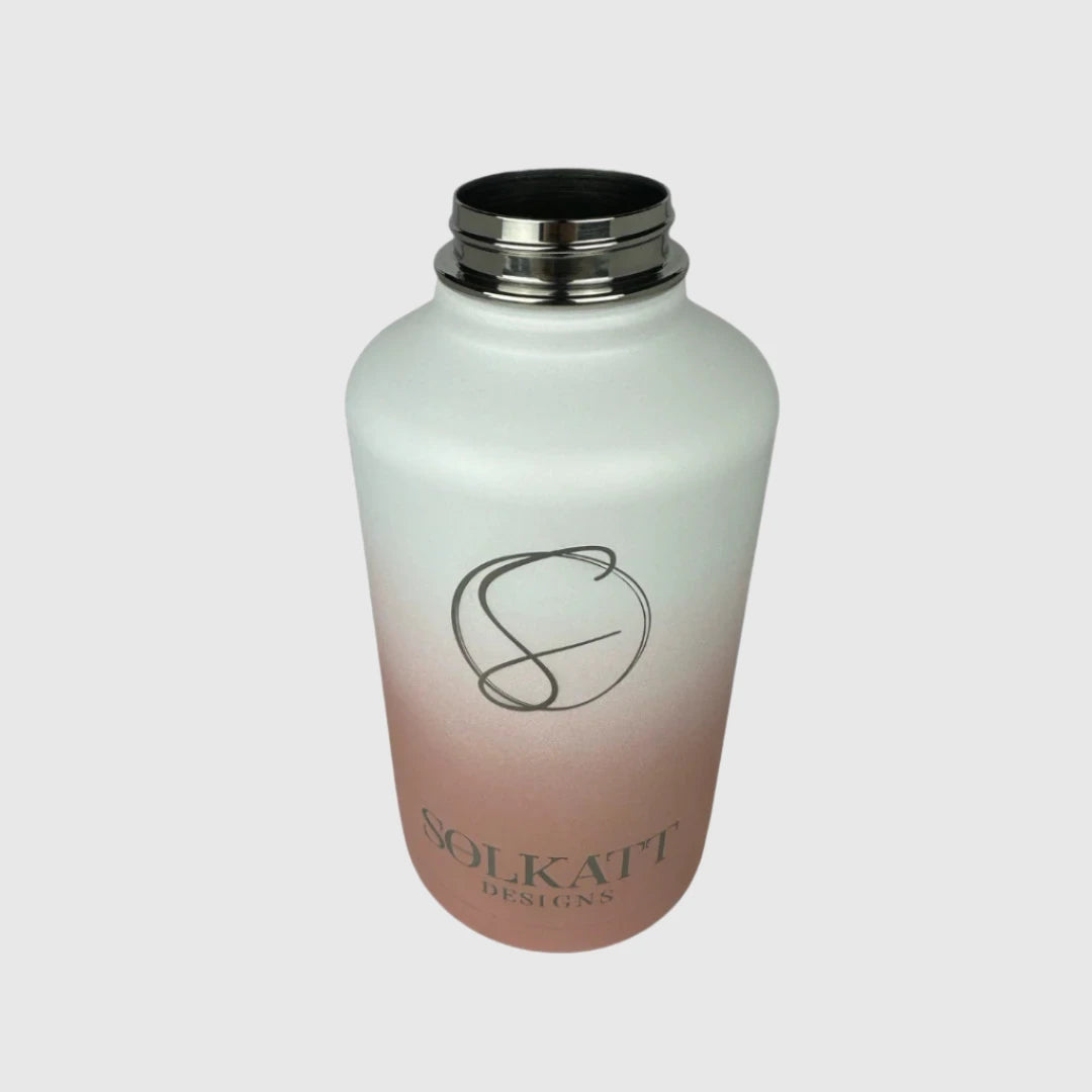 Premium Coral Pink Insulated Stainless Steel Water Bottle - 64oz (1.9L) Leak Proof, BPA Free - Perfect for Gym, Hiking, Travel & Outdoor Activities
