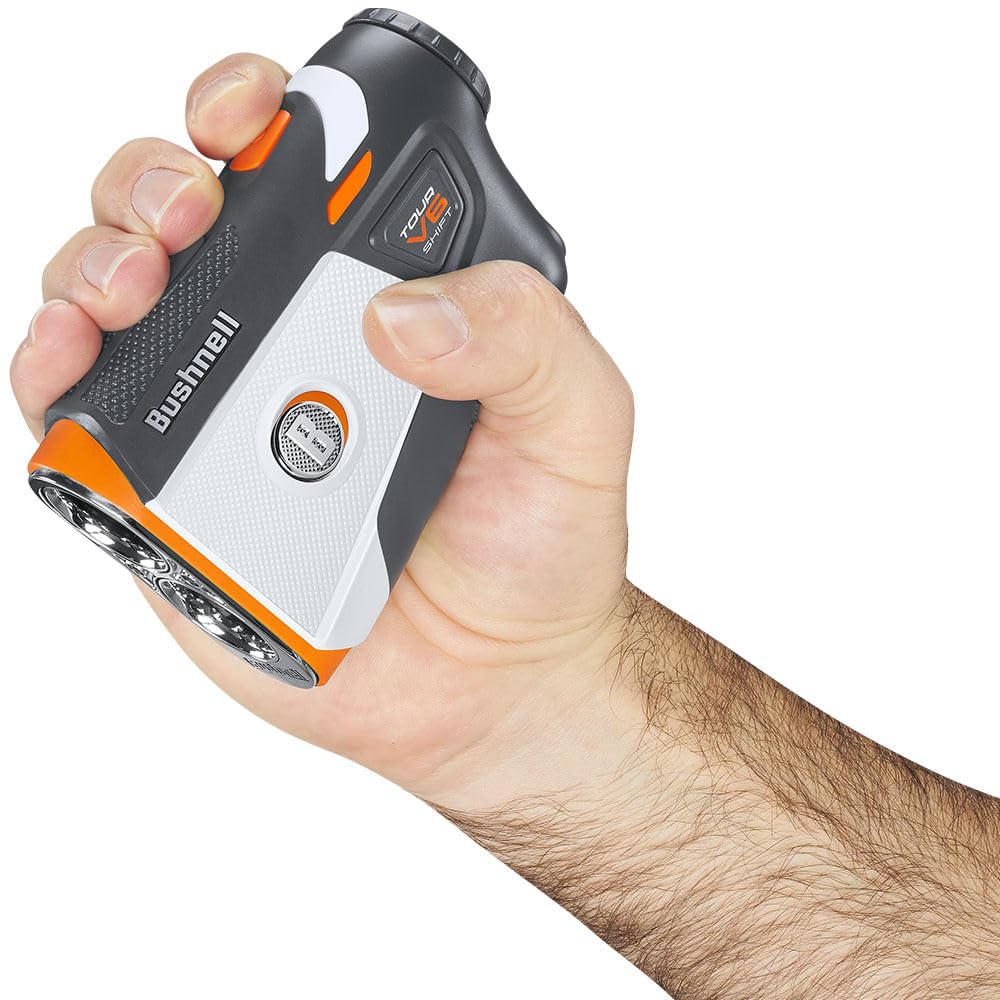 Bushnell Tour V6 Shift Golf Rangefinder with Slope Switch Technology | 1300 Yard Range & 6X Magnification | Visual Jolt Flag Locking & Magnetic Mount | Perfect for Tournament Play & Course Navigation