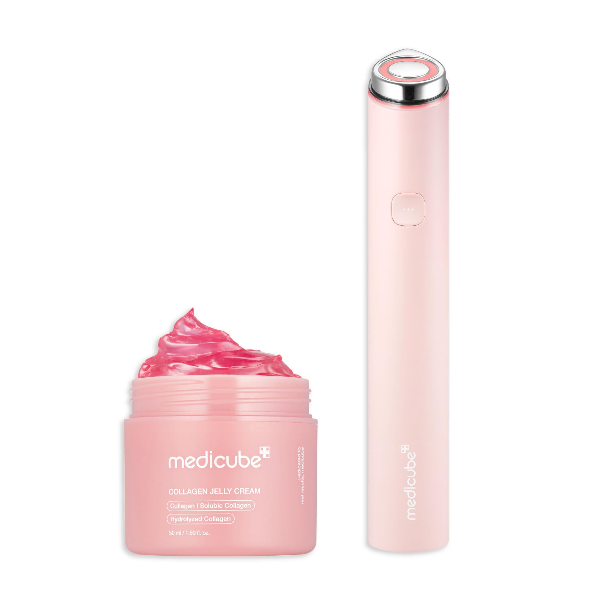 Medicube Teen Glow Essentials Duo - Mini Booster Pro Pink & Collagen Jelly Cream 50ml | Affordable Korean Skincare Set for Clear Skin | Perfect for Daily Hydration & Anti-Aging Routine