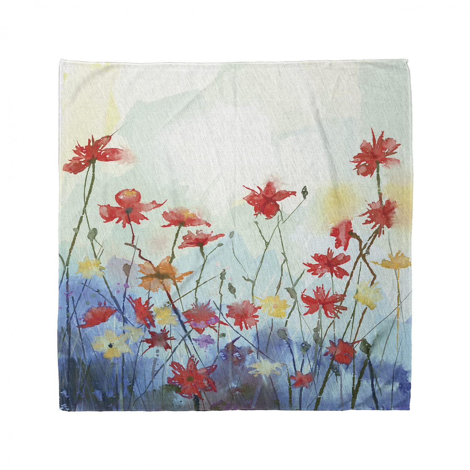Ambesonne Floral Unisex Bandana - Vibrant Multicolor Plant Design for Men & Women | Perfect for Outdoor Activities, Music Festivals, and Fashion Accessories