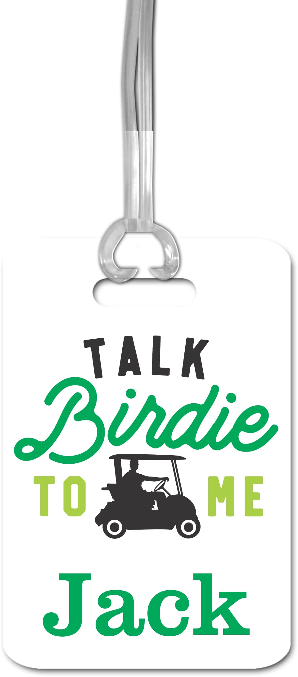 Personalized Golf Luggage Tag for Men & Women - Funny 'Talk Birdie to Me' ID Bag Tag - Perfect Golf Gift & Christmas Stocking Stuffer for Golf Lovers (Great for Travel, Golf Trips & Tournaments)