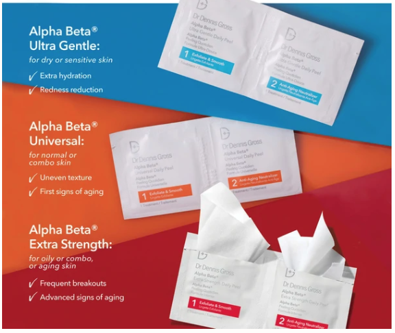 Dr. Dennis Gross Alpha Beta Extra Strength Daily Peel Pads - Exfoliating Treatment for Smooth, Glowing Skin | At-Home Facial for Acne, Wrinkles & Dark Spots