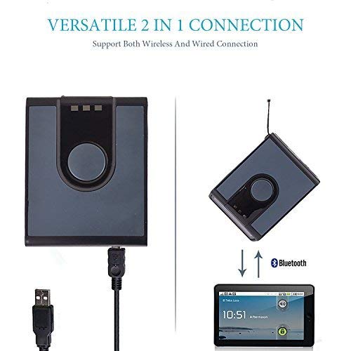 1D CCD Portable Bluetooth Barcode Scanner MS3391-H - Fast Wireless Barcode Reader Compatible with Mac OS, Windows, Android 4.0+, iOS - Ideal for Retail, Warehouse, Inventory Management & POS Systems