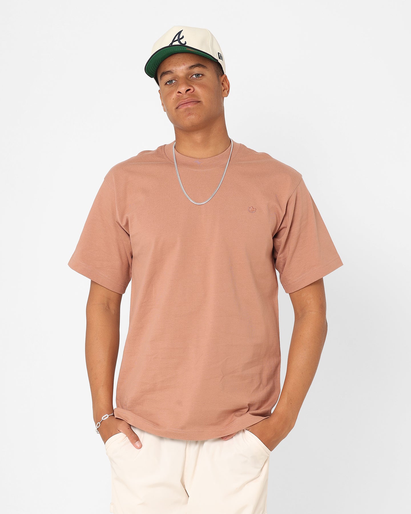 Adidas Adicolor Contempo T-Shirt for Men - Clay Strata Color Casual Tee for Streetwear & Everyday Outfits