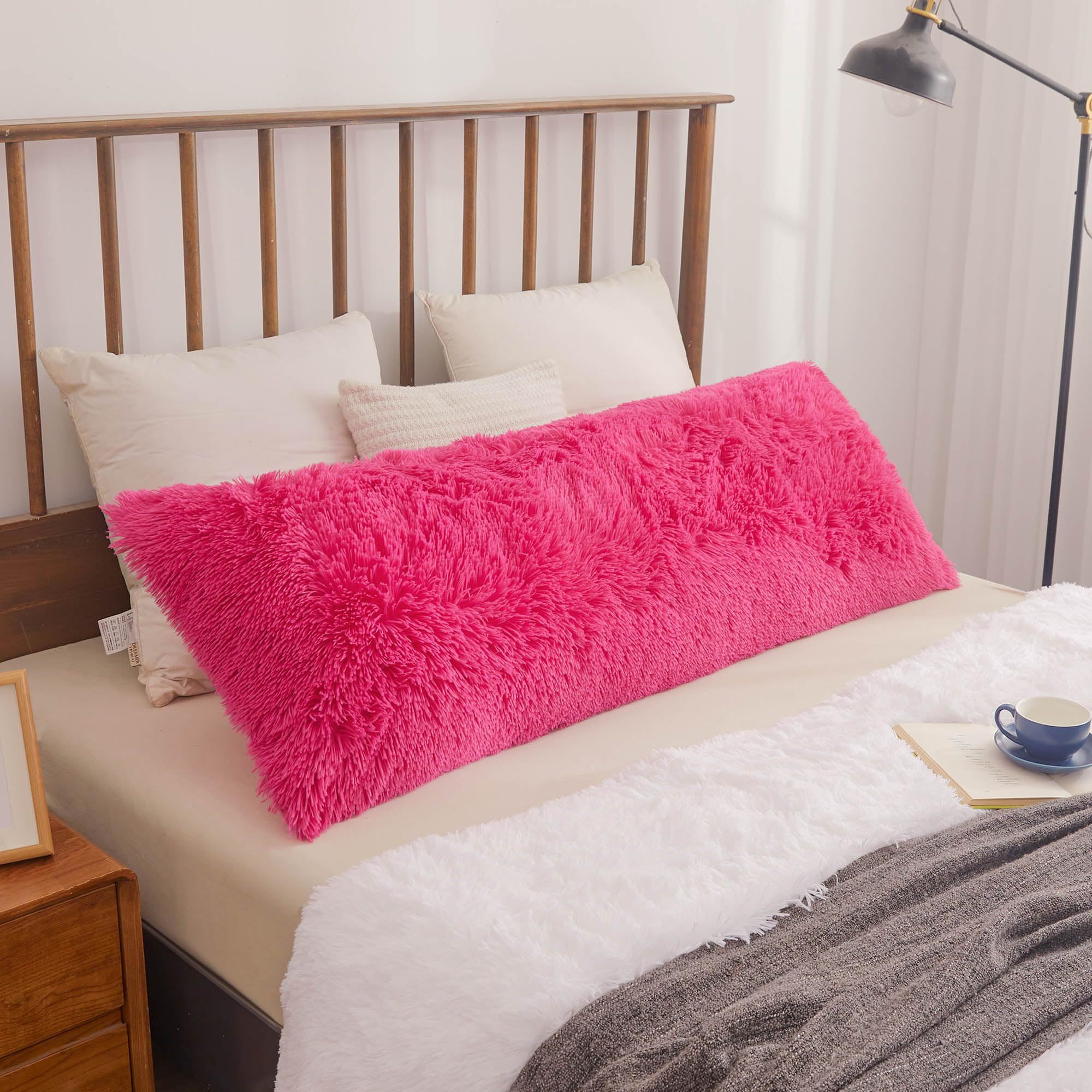 XeGe Shaggy Faux Fur Body Pillow Cover 20