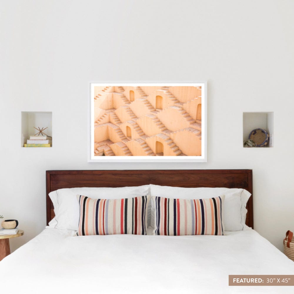 Limited Edition Jaipur Stepwell Art Print - Handmade Indian Wall Decor for Home & Office - Perfect for Living Room, Bedroom, or Gift Giving