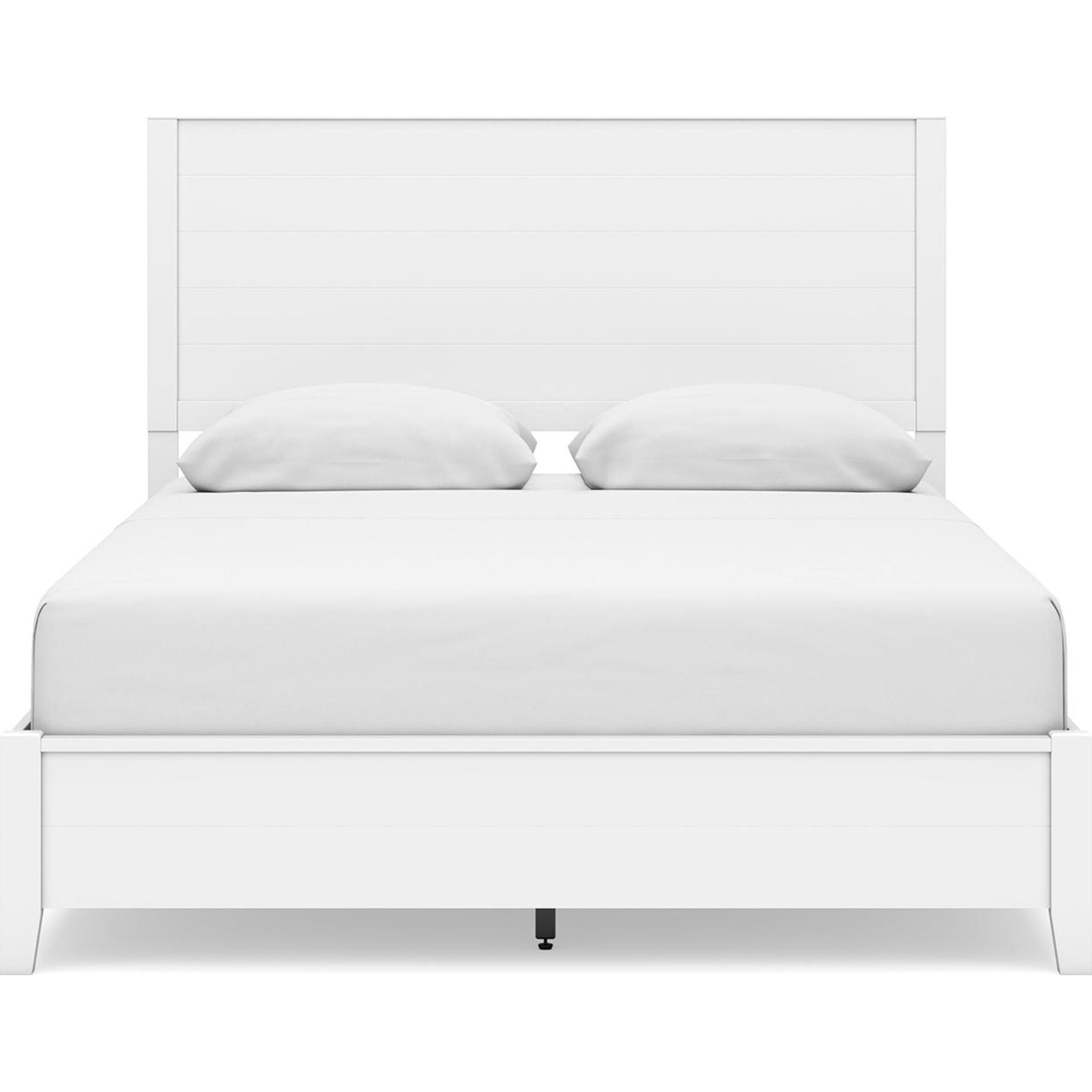 Binterglen 6-Piece Queen Size Bedroom Furniture Set - White Wooden Bed Frame with Nightstands & Dresser for Modern Master Bedroom Decor
