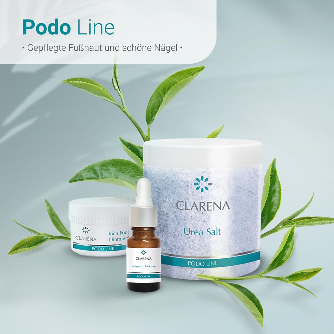 Clarena Podo Line Zeolite Foot Cream for Cracked Heels & Dry Skin - 100ml Moisturizing Foot Treatment for Cracked Feet, Calluses & Rough Skin - Perfect for Daily Foot Care & Pedicure Routine
