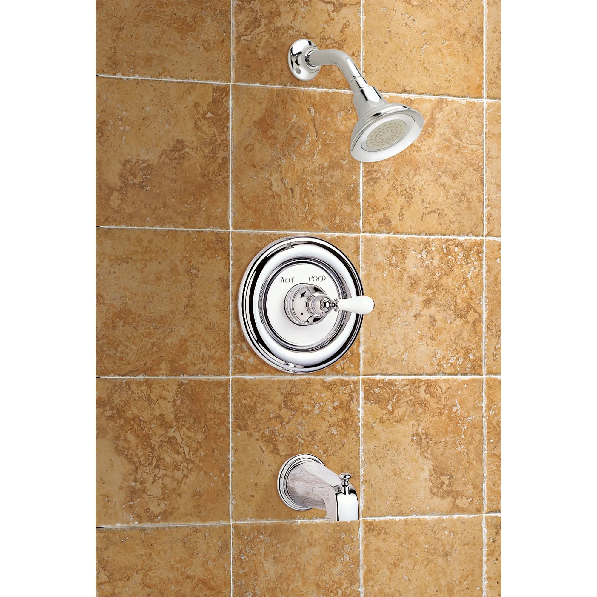 Hampton 2.5 GPM Tub and Shower Trim Kit with Lever Handle - Chrome Finish Bathroom Faucet Set for Modern Home Renovation | Perfect for Bathroom Upgrades and Shower Installations