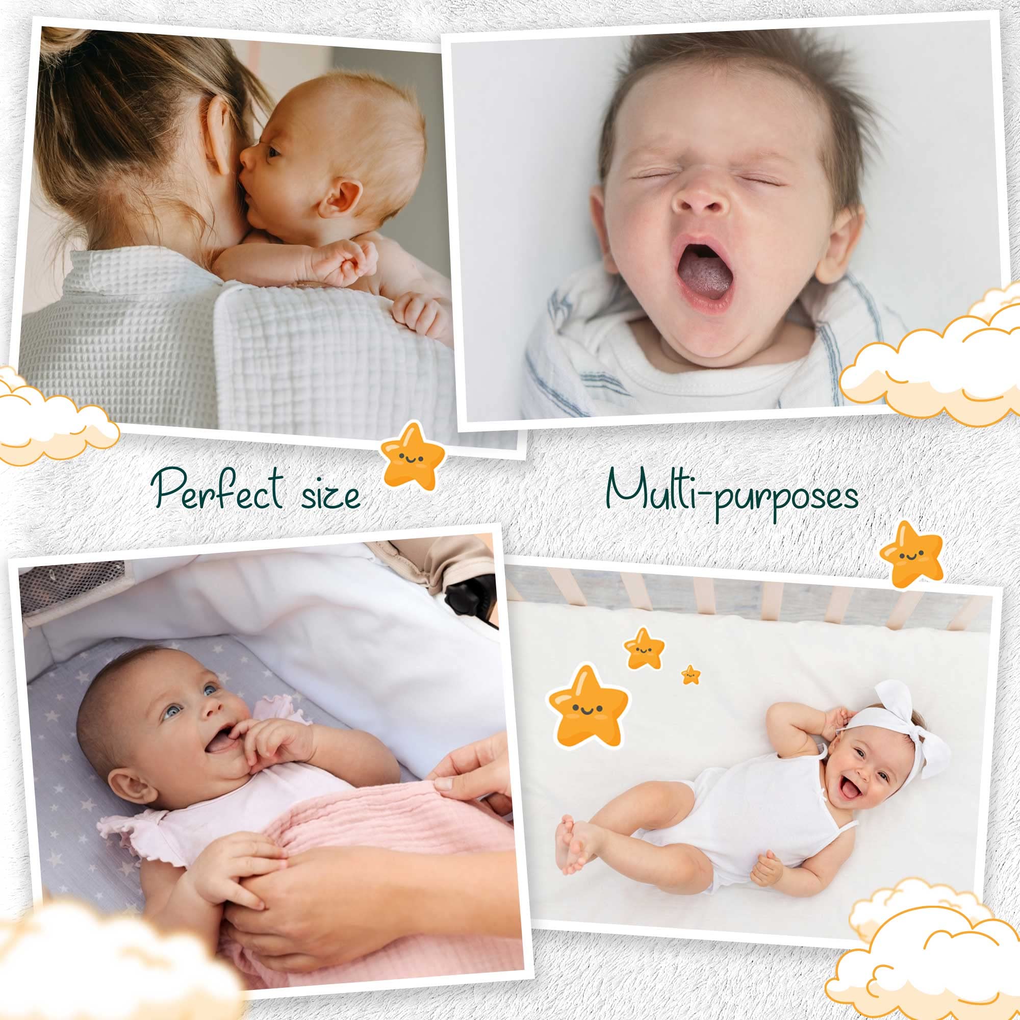 Personalized Baby Blankets for Boys & Girls - Custom Twinkle Twinkle Little Star Elephant Blanket Set with Bib & Onesie - Unique Baby Shower Gift, Christmas Present, Newborn Essentials - Perfect for Nursery, Travel & Photo Shoots