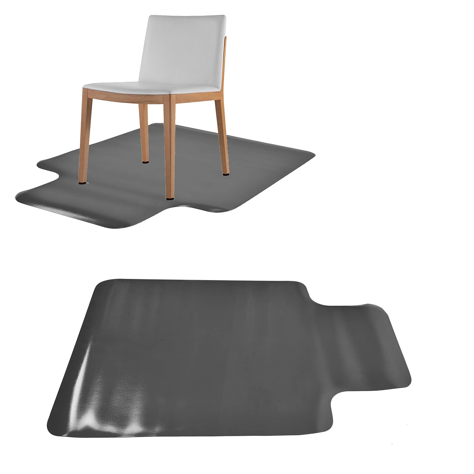 POCREATION Office Chair Floor Mat - Non-Slip PVC Chair Mat Protector for Hardwood & Tile Floors (47.2x35.4in, 120x90cm) - Perfect for Home Office, Gaming Setup & Workspace Protection