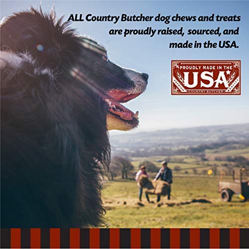 Natural Filled Beef Trachea Dog Chews with Glucosamine & Chondroitin for Joint Health | USA-Made Peanut Butter Stuffed Tough Chew Toy | Grain-Free, Rawhide-Free Treats (10 Count) - Perfect for Training, Teething & Dental Care