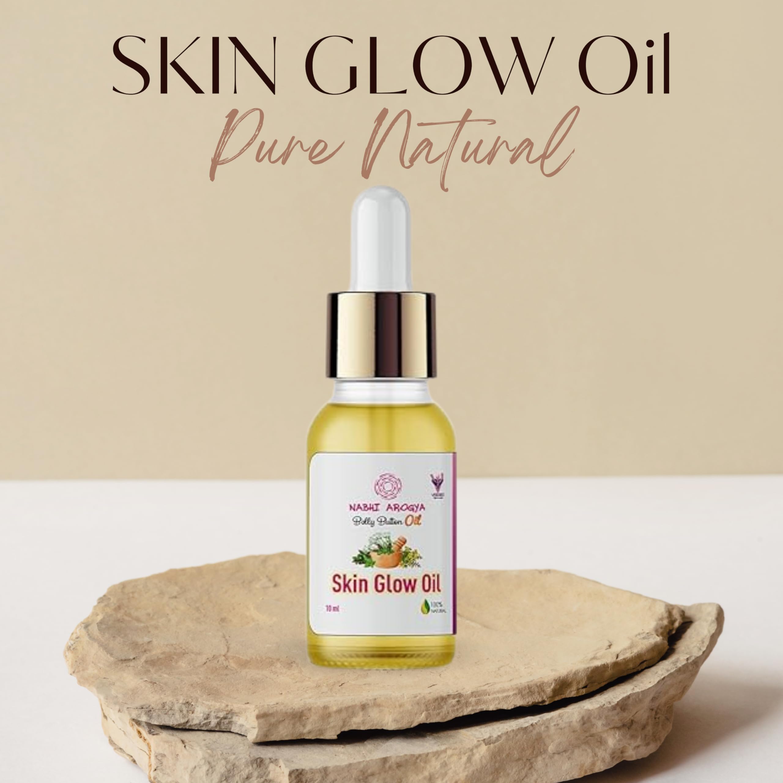 VEEDEES Nabhi Arogya Ayurvedic Belly Button Oil for Glowing Skin & Healthy Skin Care | Cold Pressed Essential Oil | 10ML Natural Skin Nourishment | Perfect for Daily Ayurvedic Beauty Routine & Relaxation