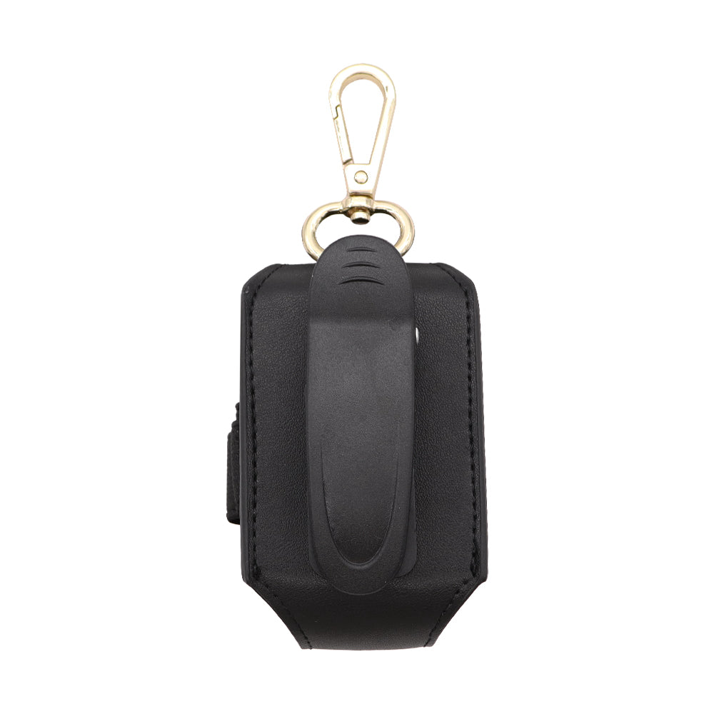 Premium Black Embossed Leather Golf Ball & Tee Holder - Durable Golf Accessories Organizer for Men - Perfect for Golf Course, Driving Range & Travel