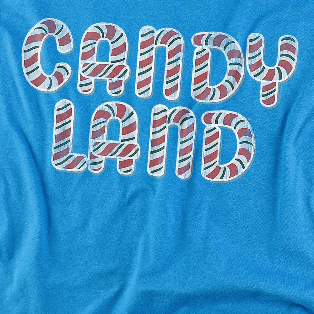 Popfunk Classic Candy Land Candy Cane Logo T-Shirt | Vintage Candy Themed Graphic Tee | Casual Wear for Men & Women | Perfect for Christmas, Holidays & Candy Lover Gifts