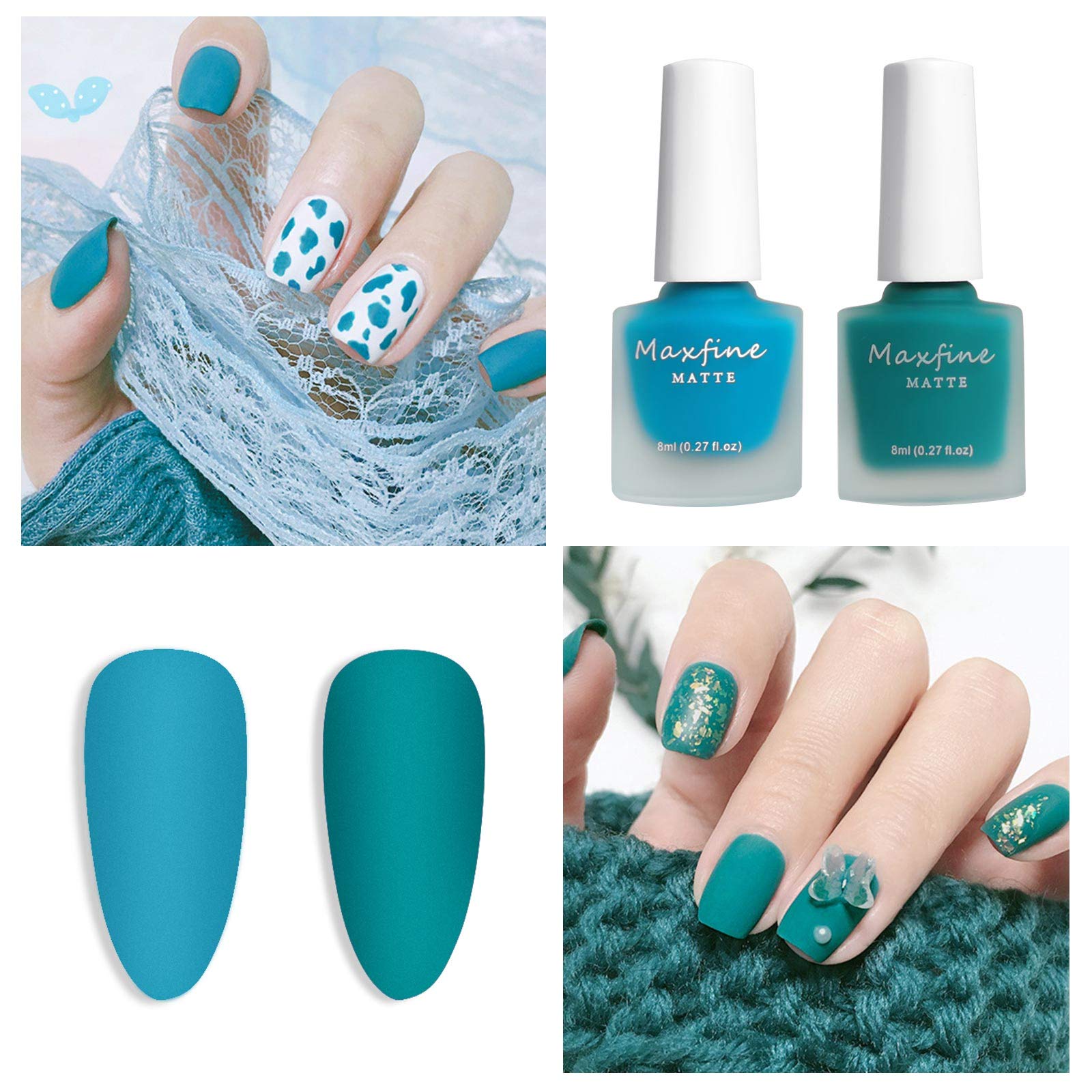 6 Colors Matte Nail Polish Set - Mist Effect Velvet Gel Polish Kit, Long Lasting Waterproof Nail Art (8ml/Bottle) for Salon & Home Manicure, Gift for Nail Lovers
