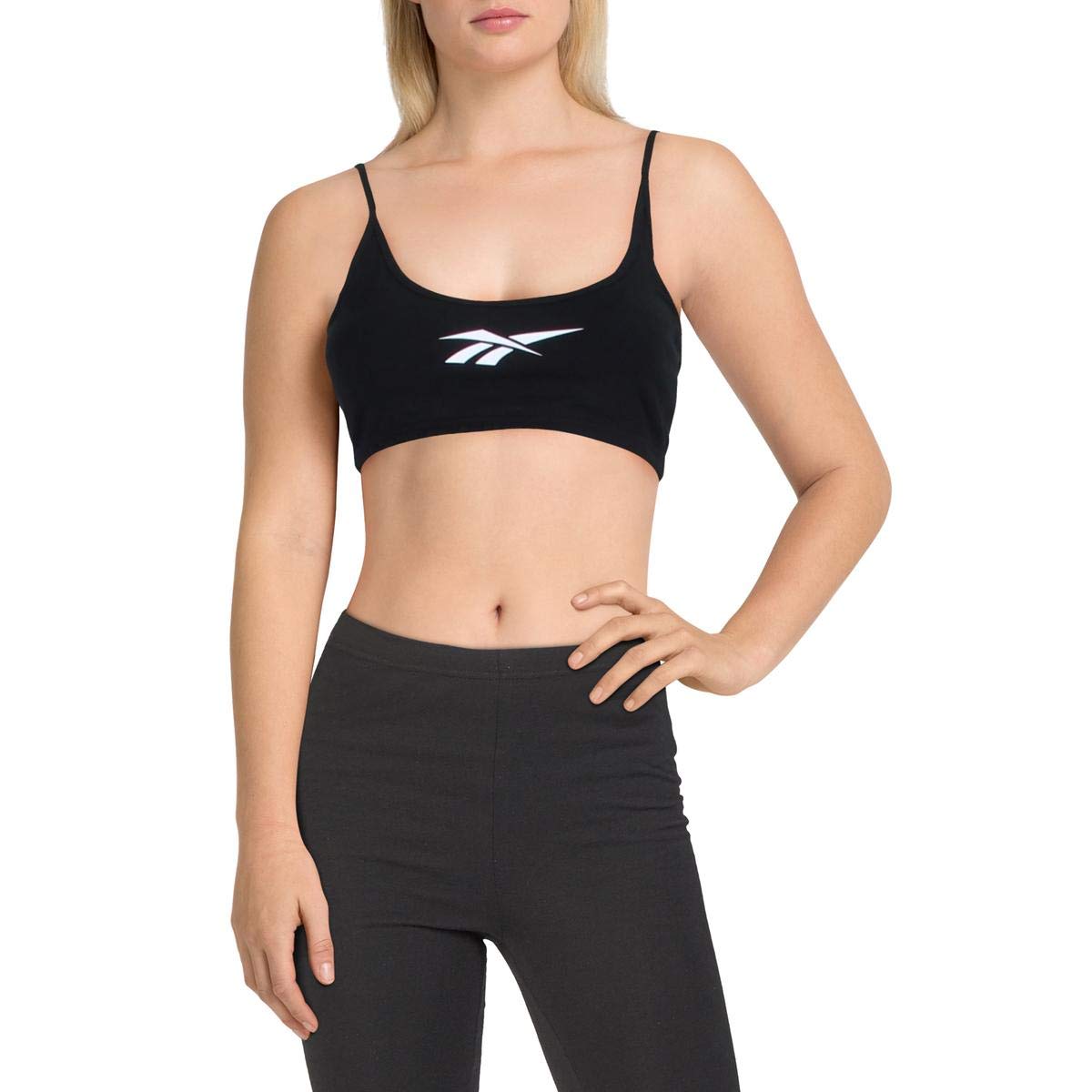 Reebok Women's Classics Vector Logo Sports Bra - Breathable Workout Top for Running, Yoga & Gym - Comfortable Support for Active Lifestyles