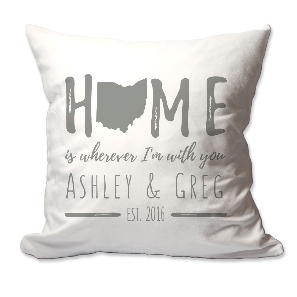 Personalized Ohio Throw Pillow - 