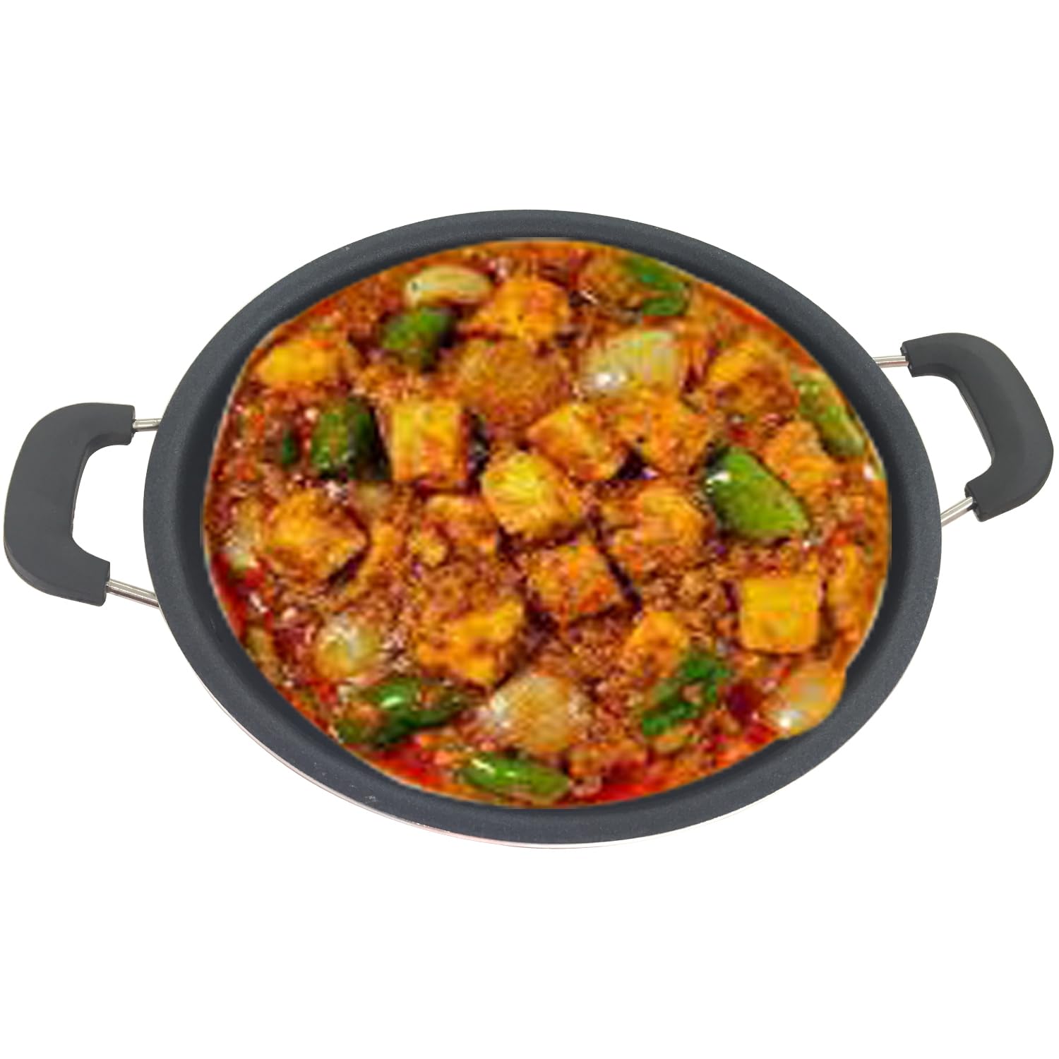 Nonstick Aluminum Kadai Wok Pan - 8.5