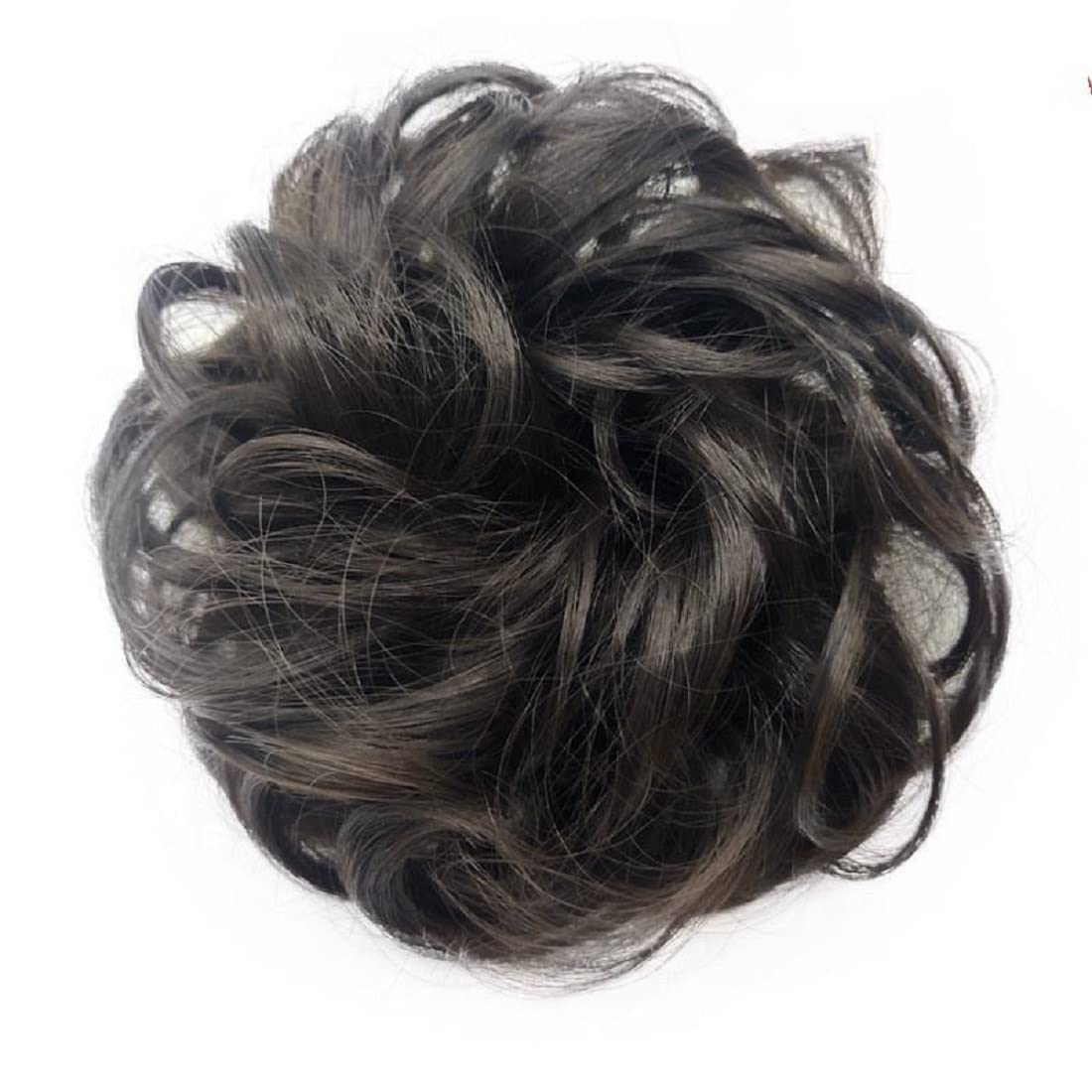 Messy Brown Ruffle Juda Bun - Synthetic Fiber Hair Styling Accessory for Easy Wear | Perfect for Weddings, Parties & Everyday Hairstyles