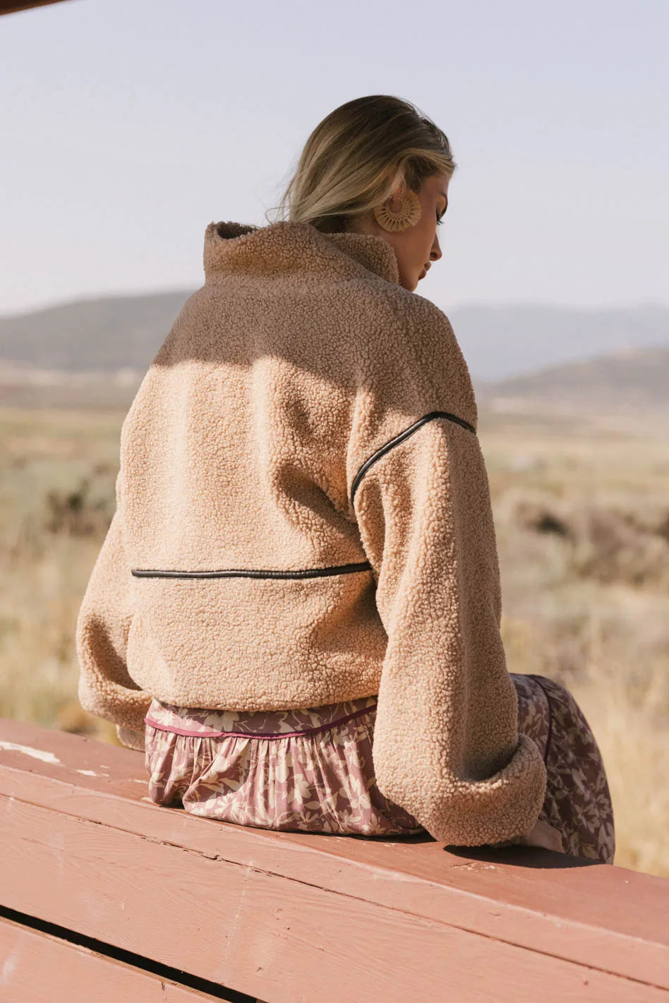 Gabby Fleece Zip Up Hoodie - Soft & Cozy Tan Pullover for Women | Perfect for Casual Outfits, Loungewear & Outdoor Activities