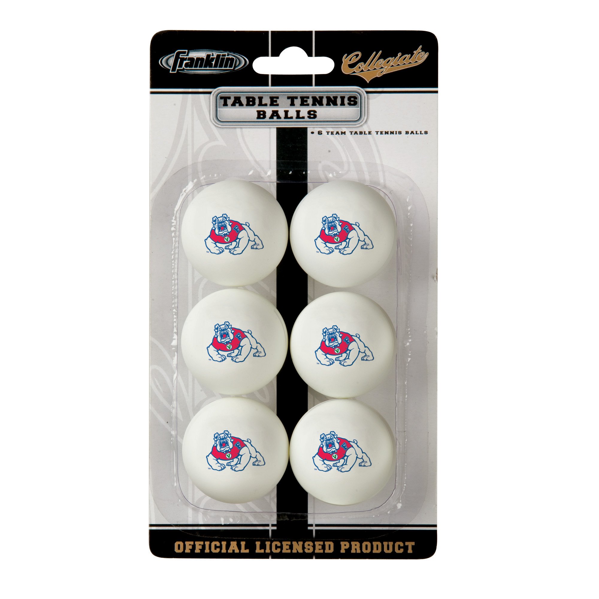 Franklin Sports NCAA Official Table Tennis Balls - 6 Pack | Premium Quality Ping Pong Balls for Training & Competition | Perfect for College Sports, Home Games & Recreational Play