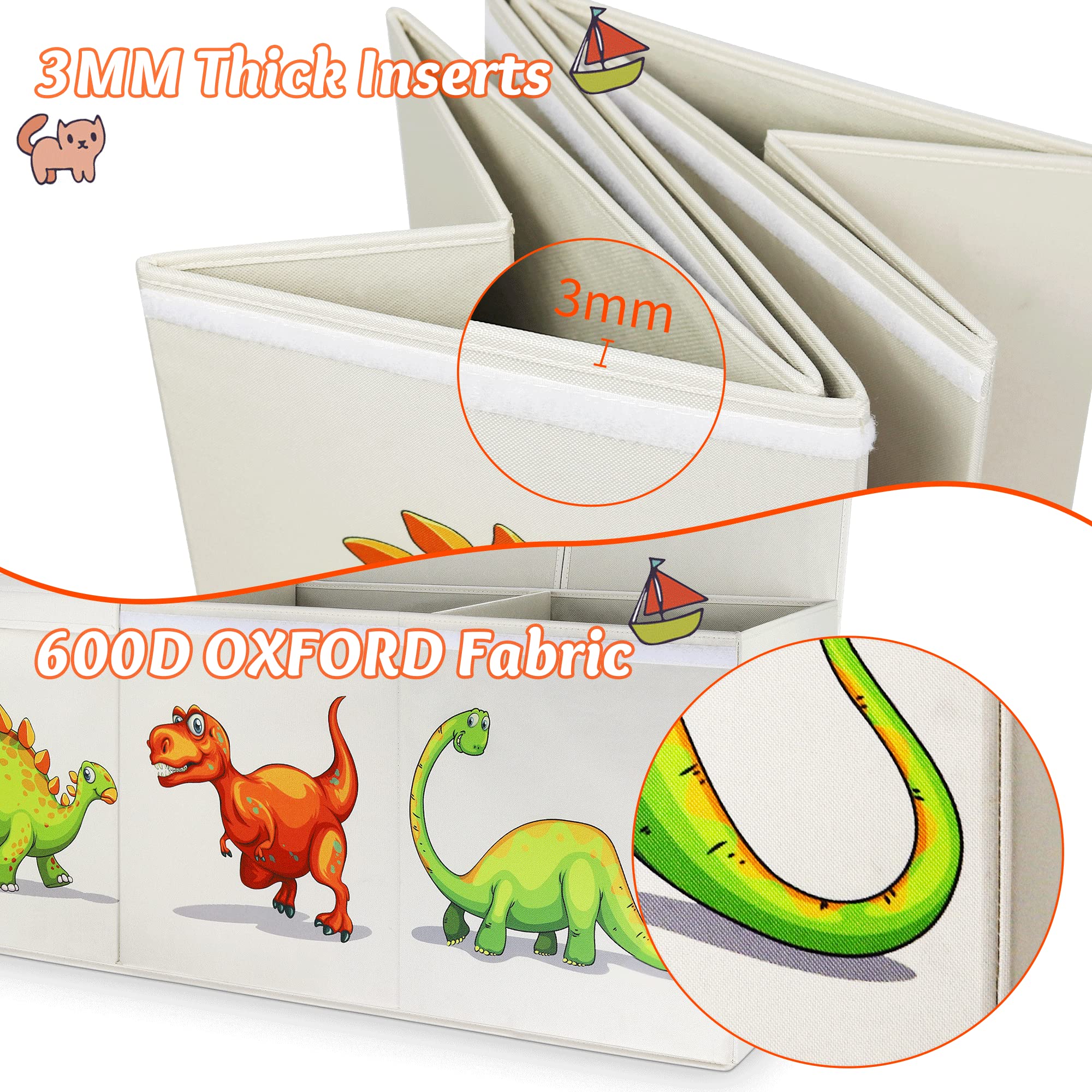 Sturdy Foldable Toy Storage Box for Boys & Girls - Large Kids Toy Organizer with Removable Divider - 40.6x14x16.5 Inch Toy Chest for Nursery, Playroom, Closet & Home Organization - Perfect for Toys, Books & Kids Room Decor