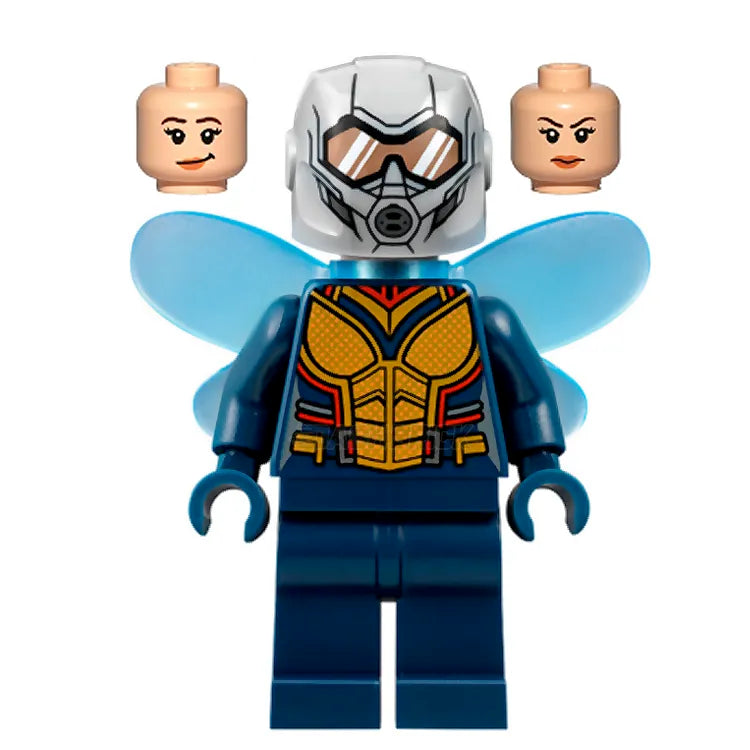 LEGO The Wasp (Hope van Dyne) Minifigure with Transparent Medium Blue Wings - Marvel Superhero Collectible Toy for Kids & Adults - Perfect for Play, Display, and Marvel Avengers Collection