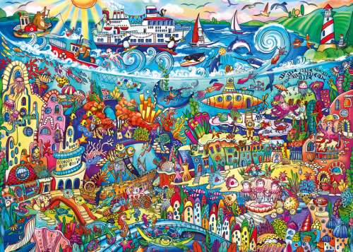 Heye 1000 Piece Triangle Jigsaw Puzzle - Magic Sea Ocean Theme, Challenging Puzzle for Adults & Teens - Perfect for Family Game Night, Relaxation & Home Decor