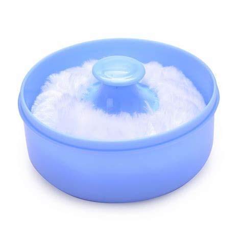 SIYAA Premium Powder Puff with Travel Case - Soft Makeup Sponge for Kids, Babies & Adults (Multicolor, Pack of 1) - Perfect for Travel, Home & Professional Makeup Application