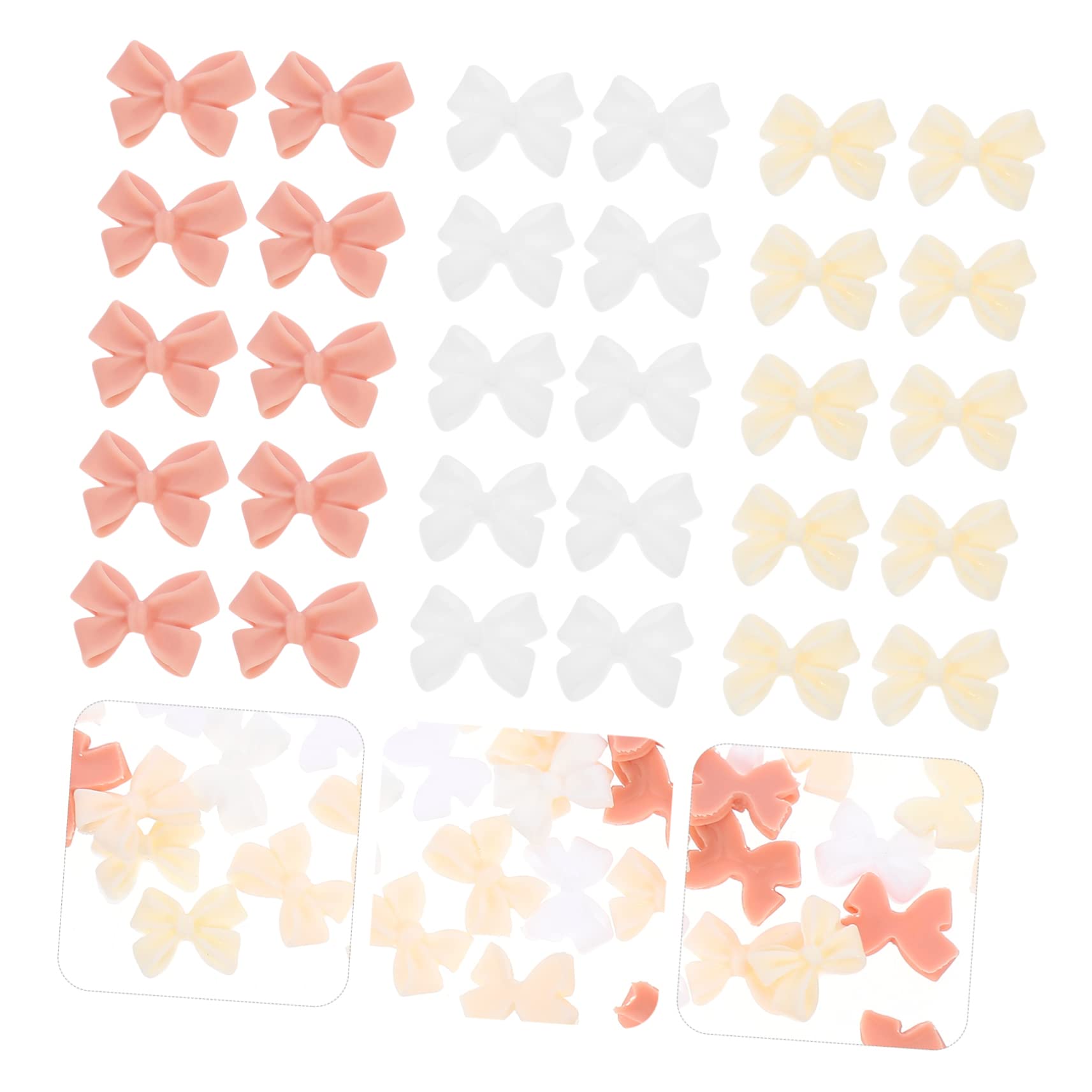 FOMIYES 100pcs Resin Nail Bows for Nail Art - Perfect for DIY Manicures & Nail Decoration