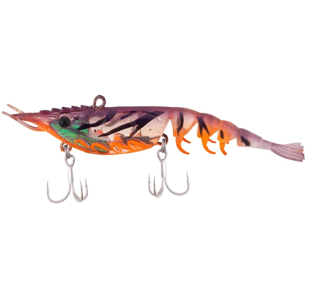 Berkley Shimma Shrimp Soft Vibe Lure 120mm - Realistic Saltwater Fishing Bait for Bass, Trout, and Redfish - Perfect for Kayak Fishing and Inshore Angling