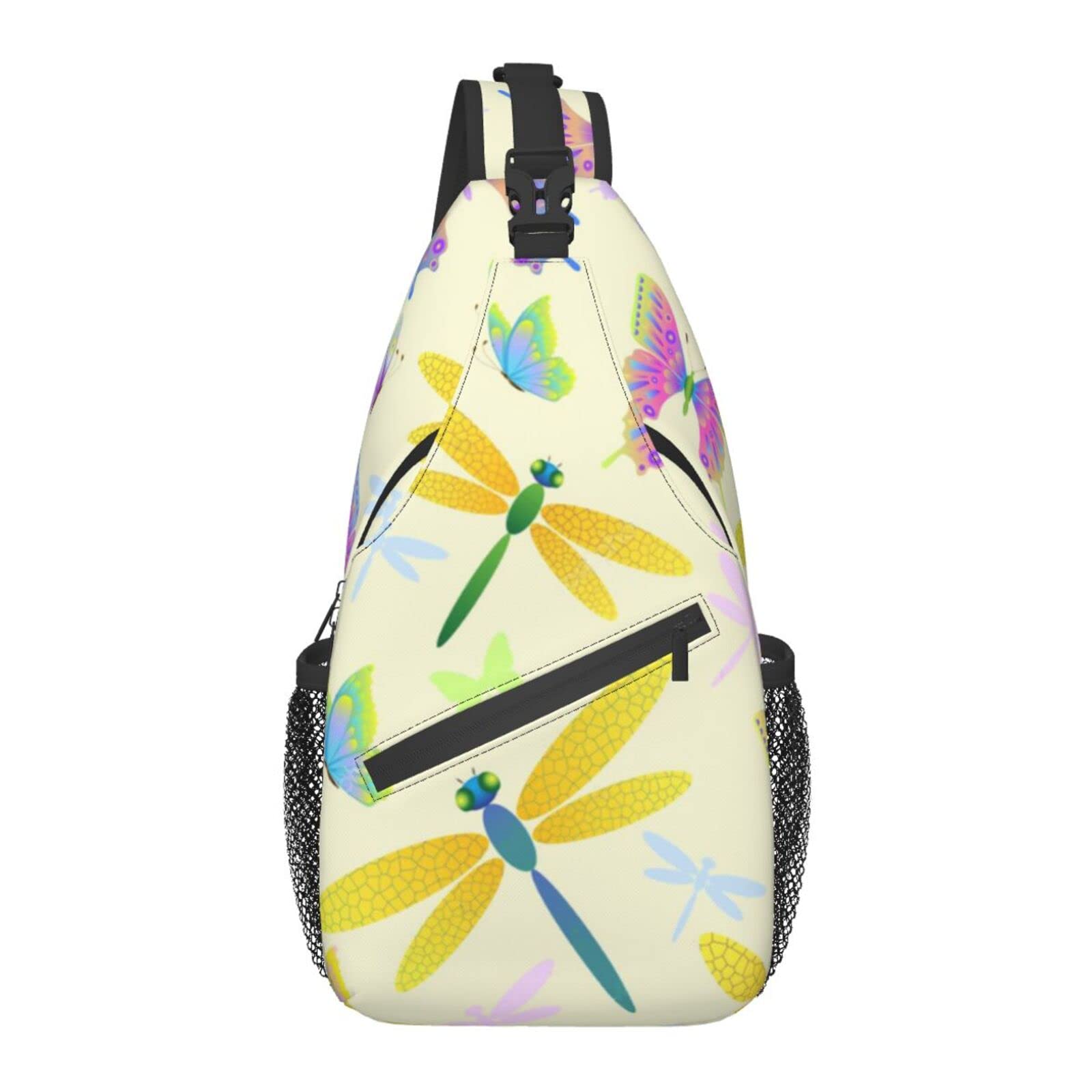 Stylish Dragonfly Sling Bag - Adjustable Crossbody Shoulder Backpack for Men & Women | Lightweight Chest Bag for Travel, Hiking, Gym, Biking & Outdoor Activities | Perfect for Daily Use, Camping & Casual Adventures