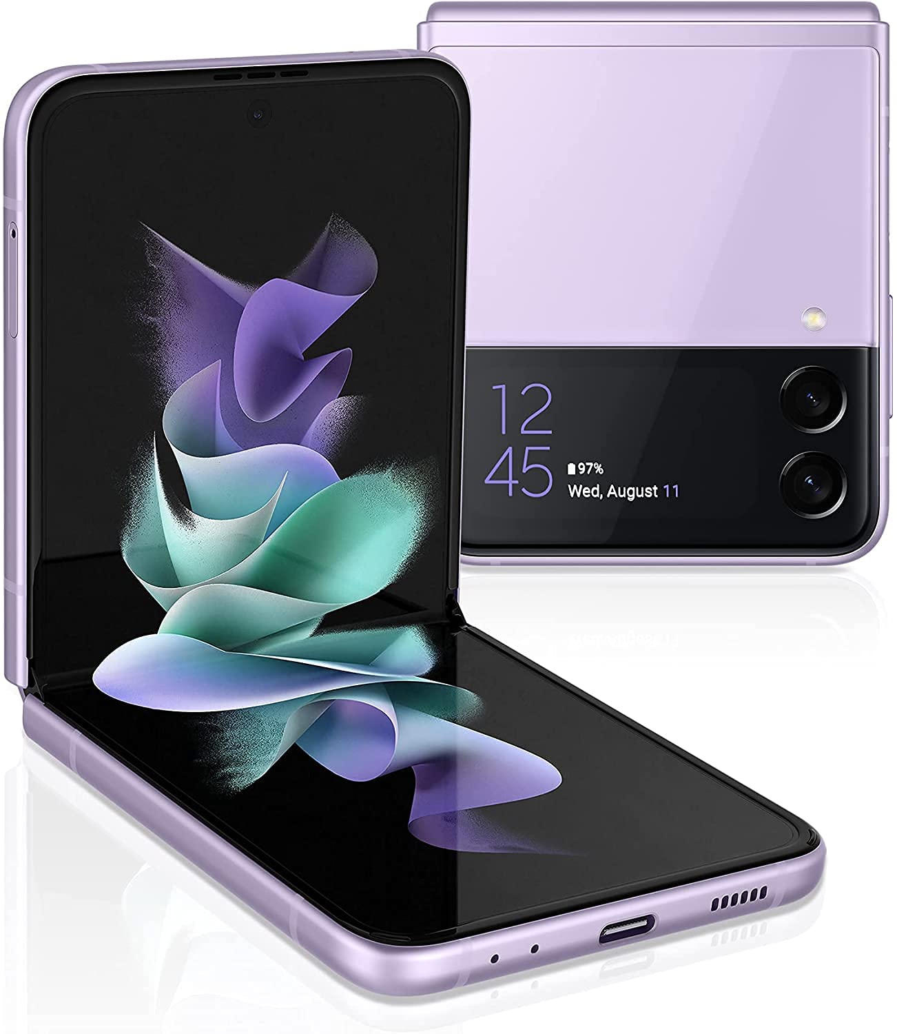 Samsung Galaxy Z Flip 3 5G T-Mobile Locked Smartphone - 128GB Storage, Flex Mode & Intuitive Camera, Lavender (Renewed) | Perfect for On-the-Go Professionals & Social Media Enthusiasts