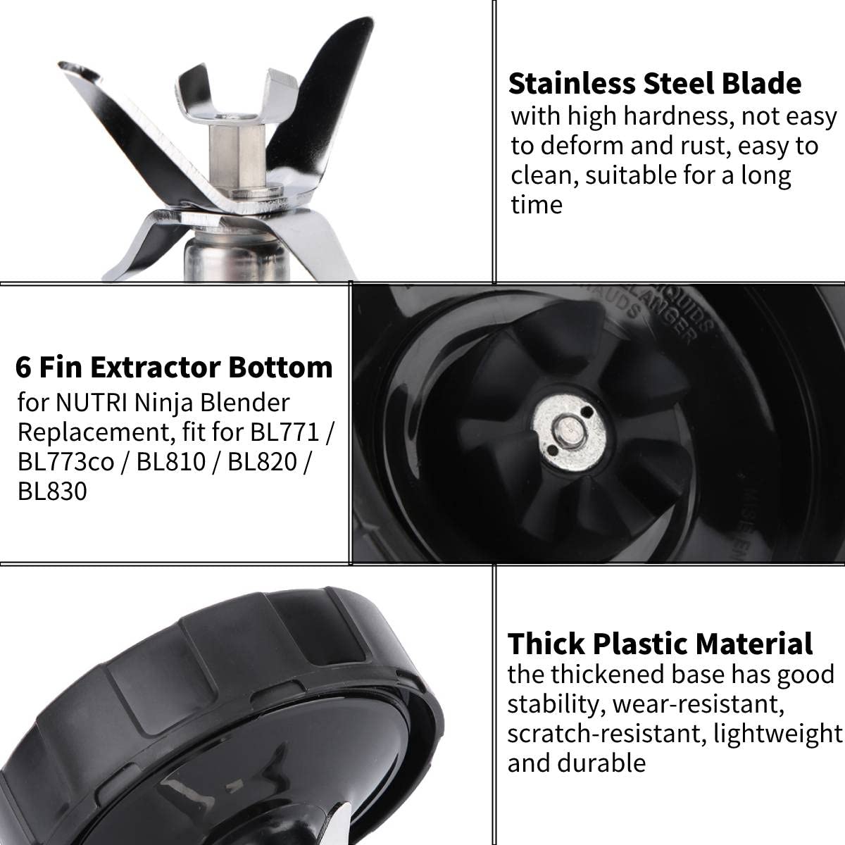 Premium 6-Fin Yosoo Replacement Extractor Blade for Juicers & Blenders - Durable Juicer Accessory for Fresh Juice Making at Home, Smoothies, and Healthy Drinks