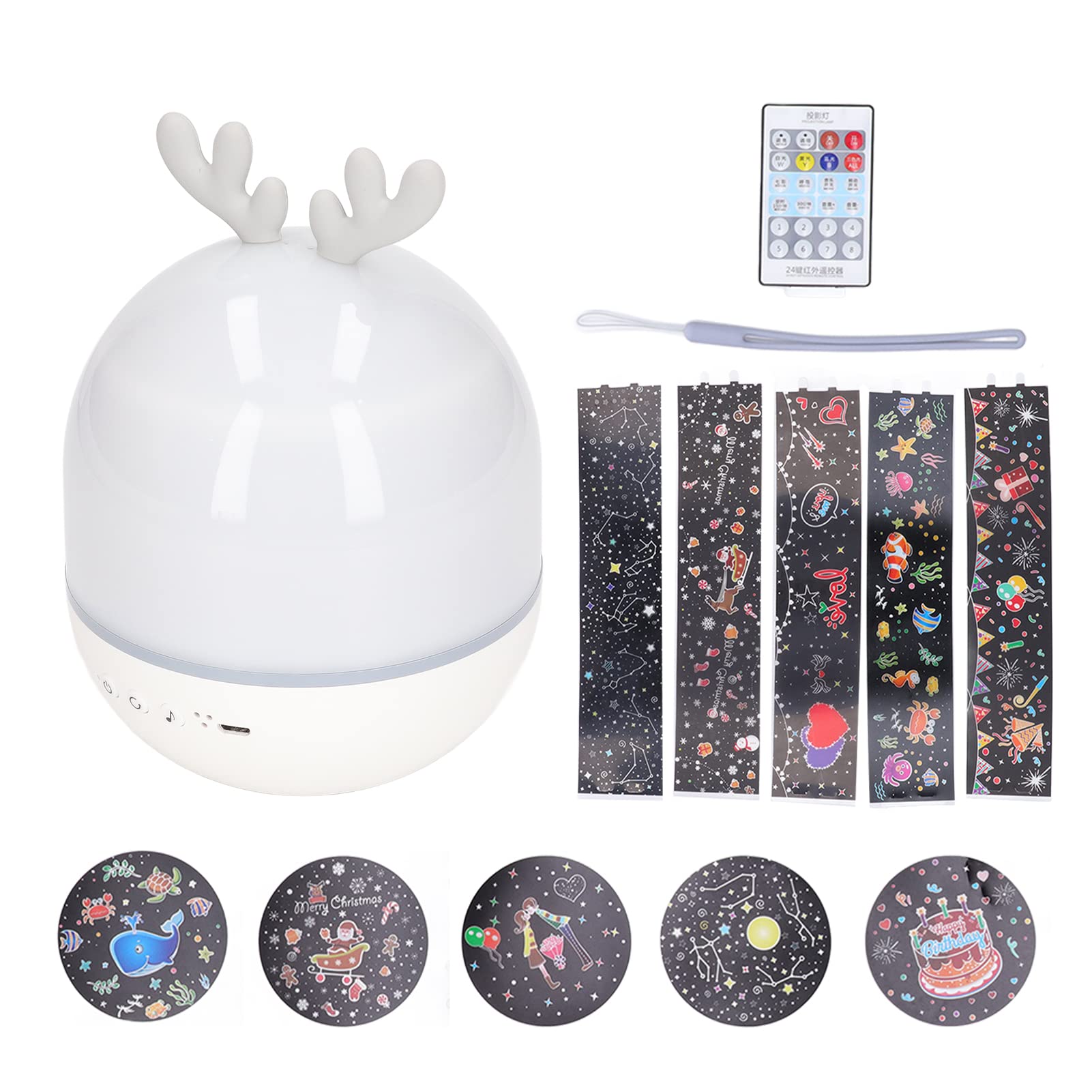 MXZZAND Kids Night Light Projector with Remote Control - Star Projector, Music Box & Night Light for Nursery, Bedroom (Cute Deer Design) | Perfect for Bedtime, Relaxation & Creating a Calming Atmosphere