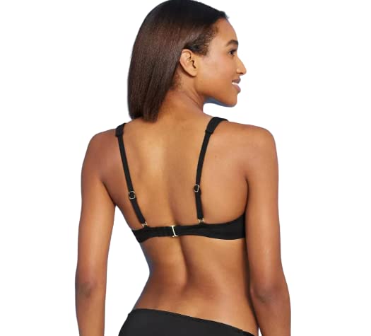 Women's Black Bikini Top - Medium (8-10) | Sexy Swimwear for Beach & Pool | Perfect for Summer Vacation & Tropical Getaways