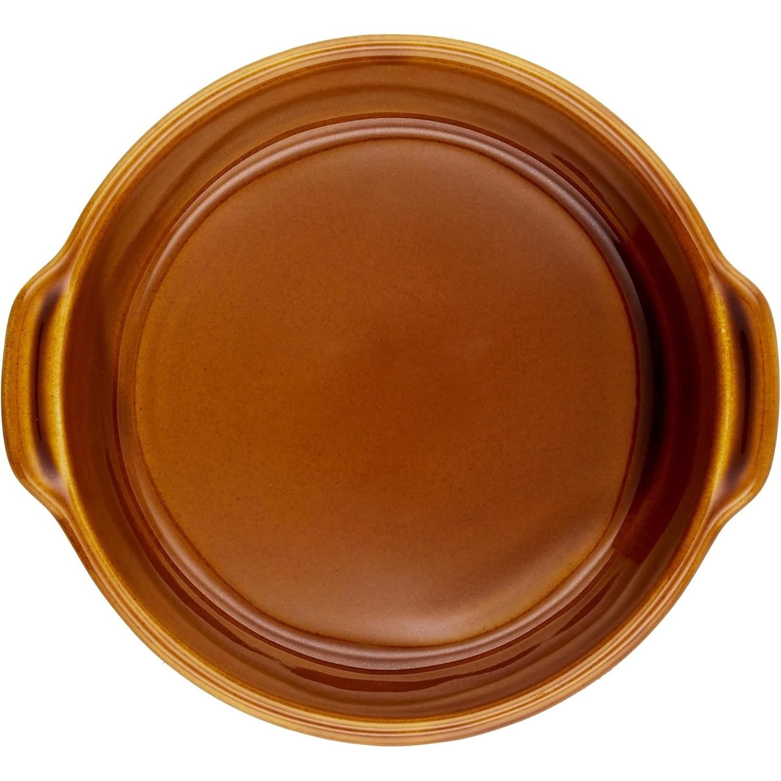 Banko Ware 17220 Oven Safe Ceramic Gratin Dish - 6.3 Inch Round Japanese Casserole for Baking, Serving & Microwave Use - Perfect for Lasagna, Mac & Cheese, French Onion Soup