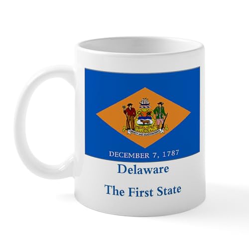 White - Delaware State Flag Mug