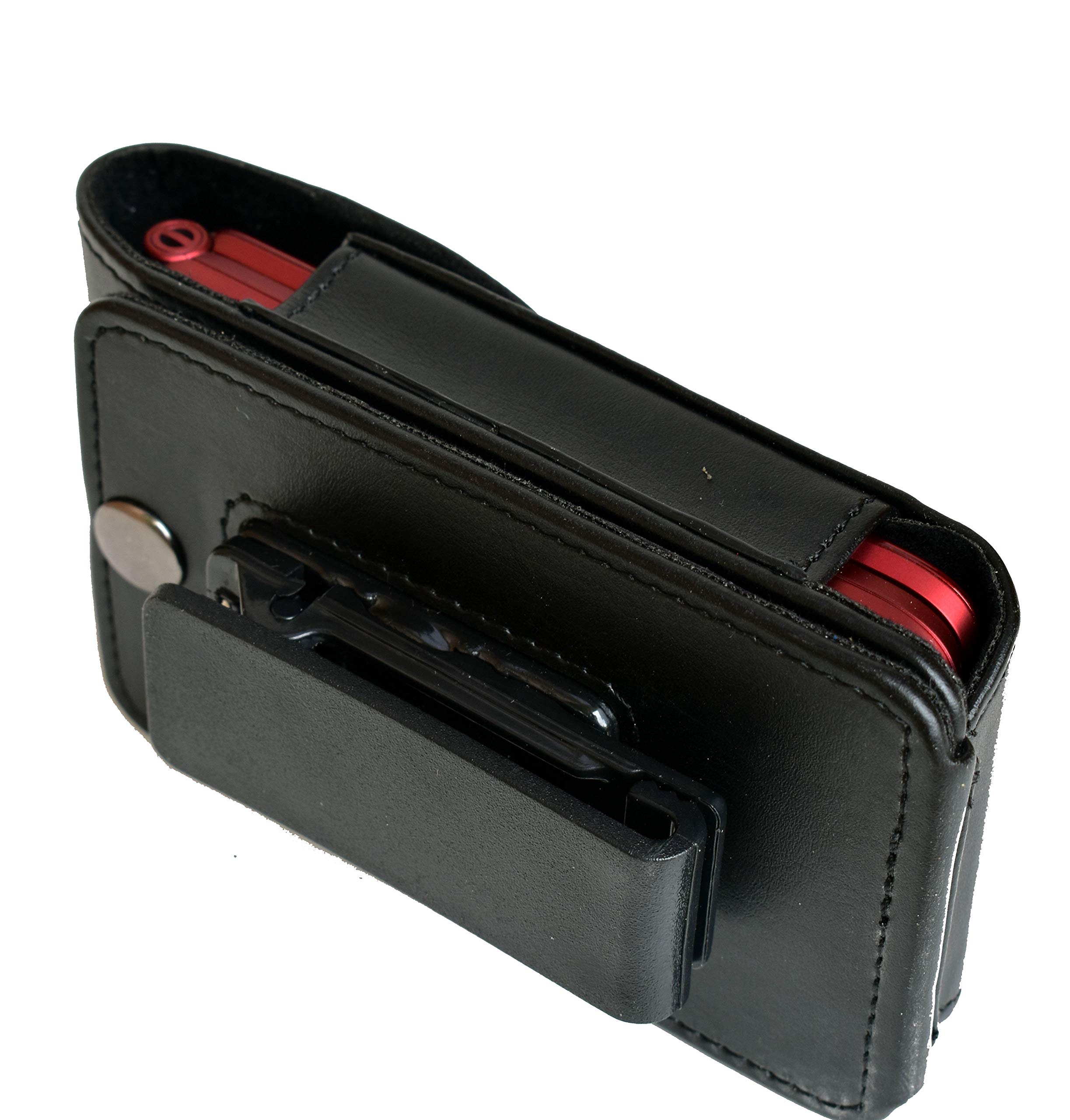 Premium Black Leather Phone Wallet Case for Jethro SC330 V2 Senior Flip Phone - Holds Credit Cards & Cash - Perfect for Travel, Shopping & Everyday Convenience