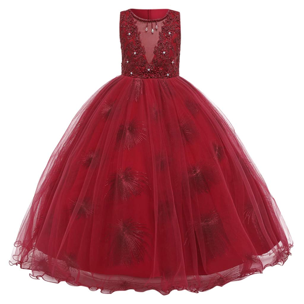 Baby Girls Casual Dress - Toddler Sleeveless Lace Princess Gown for Party, Cosplay & Special Occasions | Perfect for Birthday Celebrations, Pageants, and Photo Shoots