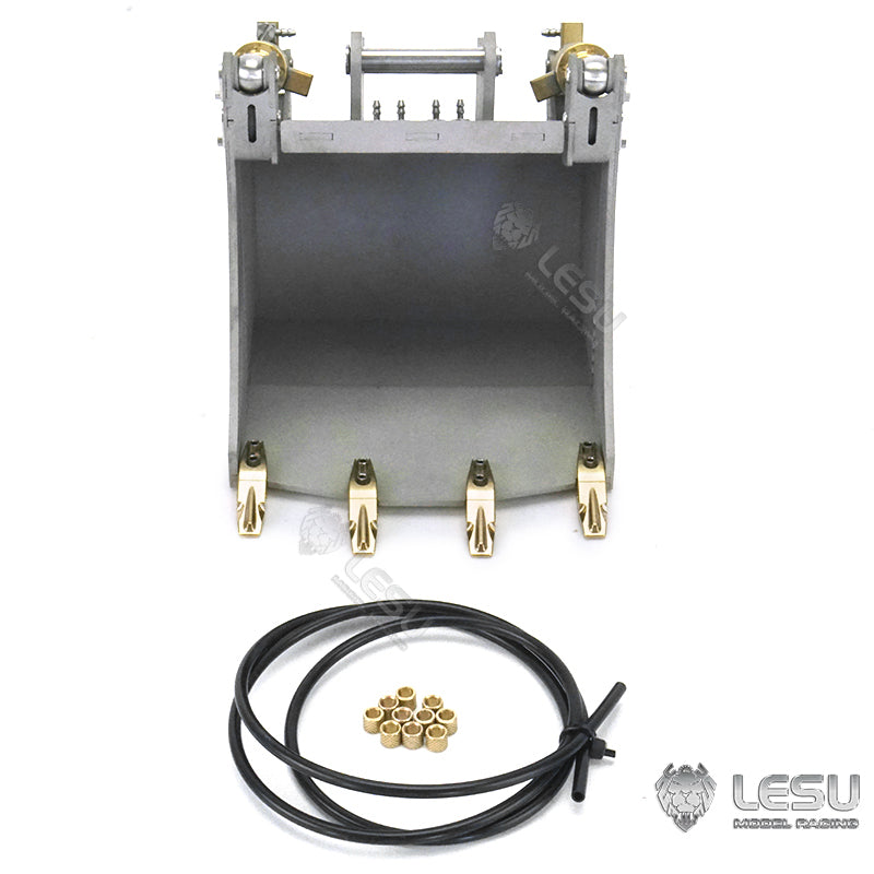 1/14 Scale Metal Rake Bucket with Three-Section Arm Grab Fork for LESU AC360 PC360 ET30H ET26L RC Hydraulic Excavator Model - Perfect for Construction Site Dioramas, RC Excavator Upgrades & Heavy Equipment Collectors