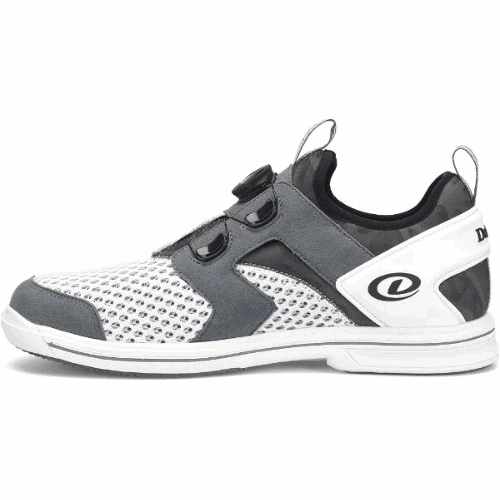 Dexter Men's DexLite Pro BOA White/Grey Right-Hand Bowling Shoes Wide - Comfortable & Durable for Competitive & League Bowling