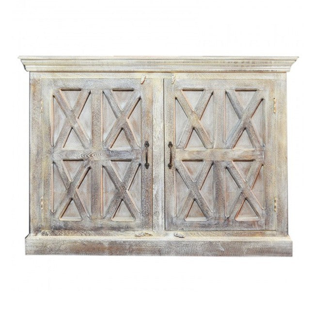 French Style Solid Wood Sideboard - Elegant Buffet Cabinet for Dining Room, Living Room & Entryway Storage