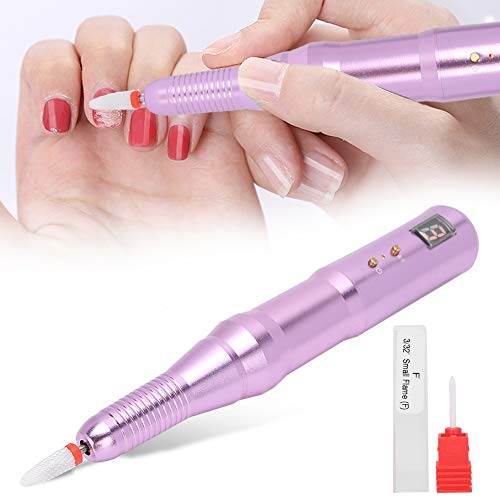 Professional Rechargeable Electric Nail Drill Kit - Portable Nail File & Polisher for Manicures, Pedicures & Nail Art (Pink) | Perfect for Home Salons, DIY Nail Care & Professional Use