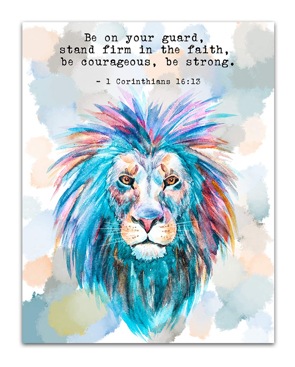 TJ Originals - 1 Corinthians 16:13-14 Bible Verse Wall Art Print, Christian Scripture Decor, Inspirational Religious Home Decor, 11x14 Framed Scripture Poster - Perfect for Living Room, Bedroom & Church Gifts