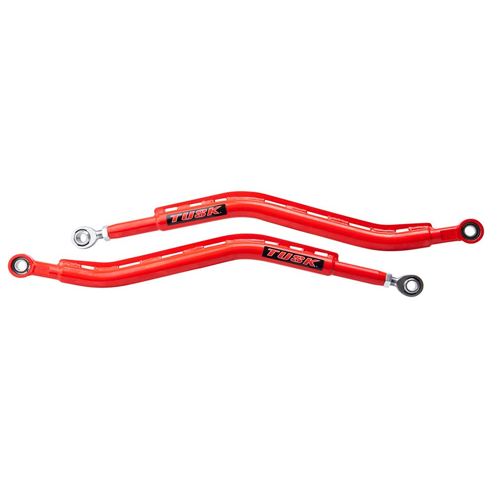 Polaris RZR XP 1000 2017 Tusk Mohawk Extreme Duty High Clearance Lower Radius Rods with Red M10 Bolts - Heavy-Duty Off-Road Suspension Upgrade for Dune Bashing & Trail Riding